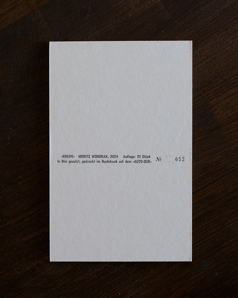 Die Postkarte aus der Kneipe, Vorderseite